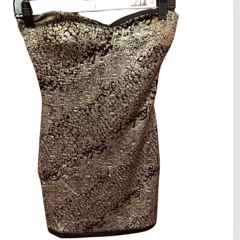 Foil bustier dress
